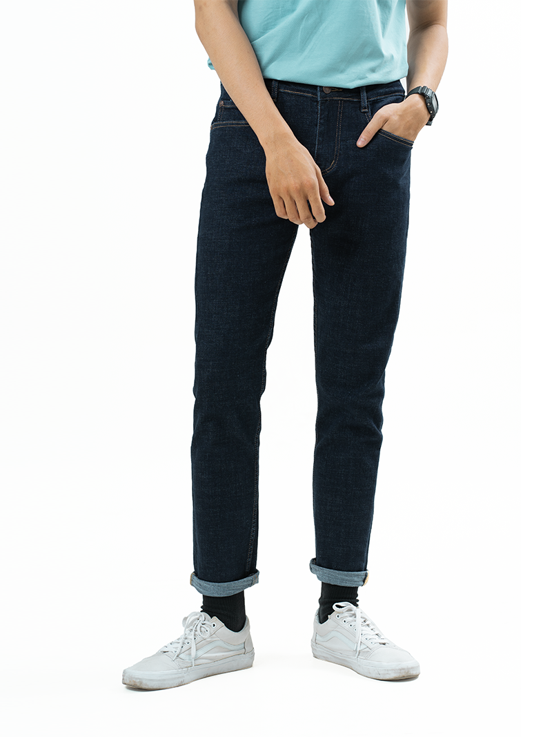 Quần Jeans Căn Bản Form Slimfit QJ006 Màu Xanh Đen