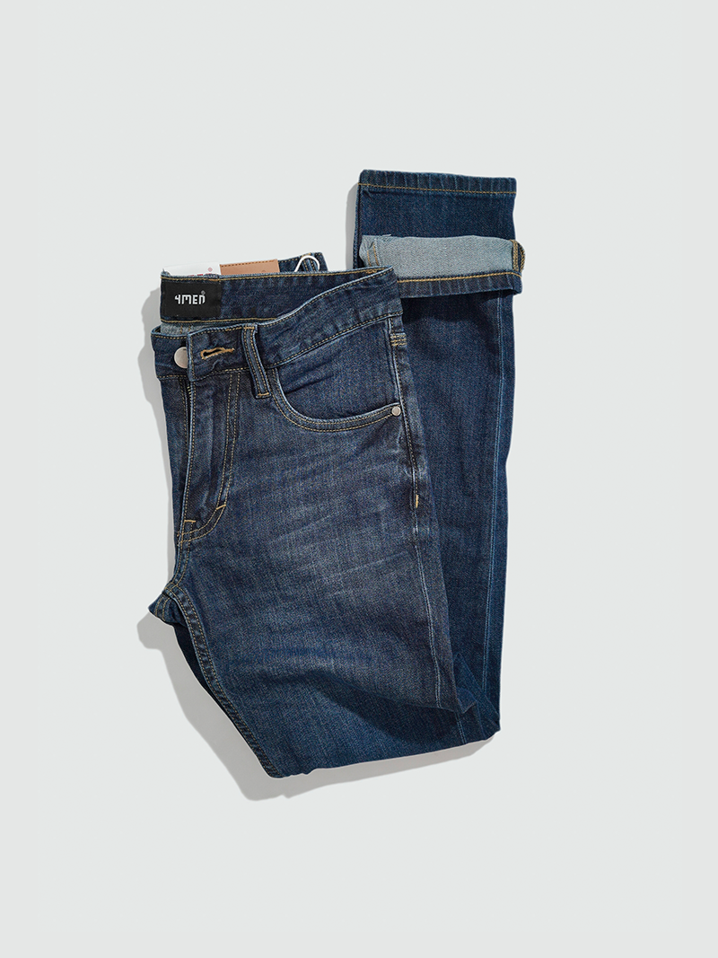 Quần Jeans Trơn Form Slimfit QJ021 Màu Xanh Đen
